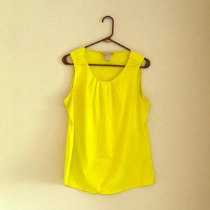 Banana Republic yellow/lime shell tank top